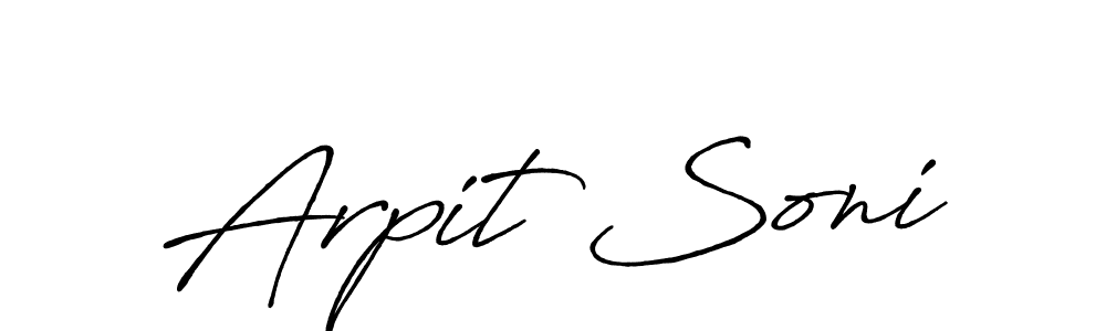 Also we have Arpit Soni name is the best signature style. Create professional handwritten signature collection using Antro_Vectra_Bolder autograph style. Arpit Soni signature style 7 images and pictures png