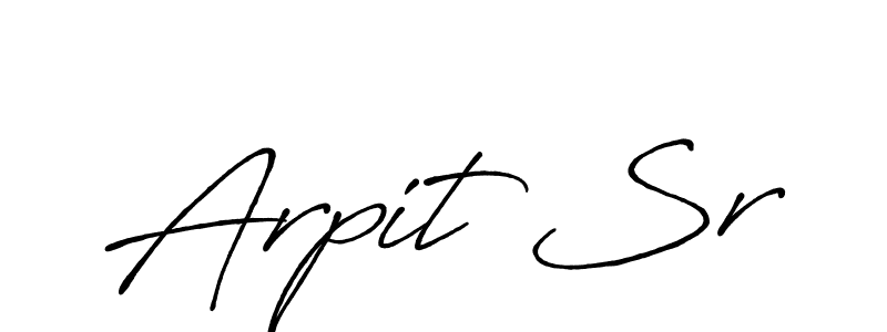 It looks lik you need a new signature style for name Arpit Sr. Design unique handwritten (Antro_Vectra_Bolder) signature with our free signature maker in just a few clicks. Arpit Sr signature style 7 images and pictures png