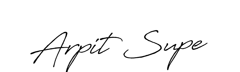 Design your own signature with our free online signature maker. With this signature software, you can create a handwritten (Antro_Vectra_Bolder) signature for name Arpit Supe. Arpit Supe signature style 7 images and pictures png