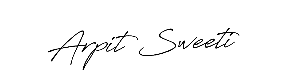Antro_Vectra_Bolder is a professional signature style that is perfect for those who want to add a touch of class to their signature. It is also a great choice for those who want to make their signature more unique. Get Arpit Sweeti name to fancy signature for free. Arpit Sweeti signature style 7 images and pictures png