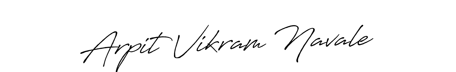 Make a beautiful signature design for name Arpit Vikram Navale. With this signature (Antro_Vectra_Bolder) style, you can create a handwritten signature for free. Arpit Vikram Navale signature style 7 images and pictures png