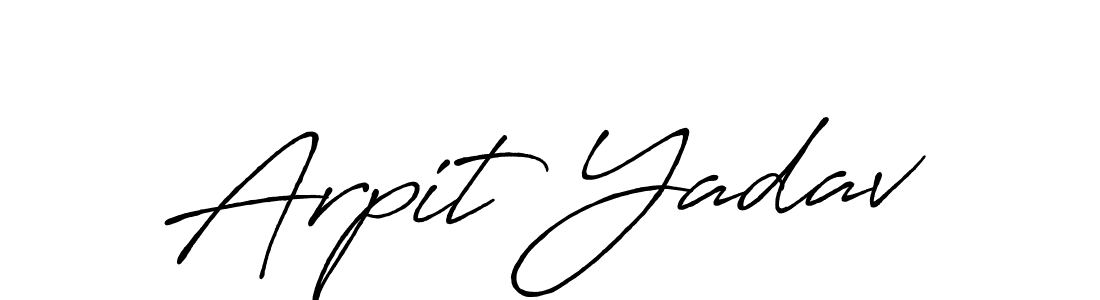 Use a signature maker to create a handwritten signature online. With this signature software, you can design (Antro_Vectra_Bolder) your own signature for name Arpit Yadav. Arpit Yadav signature style 7 images and pictures png