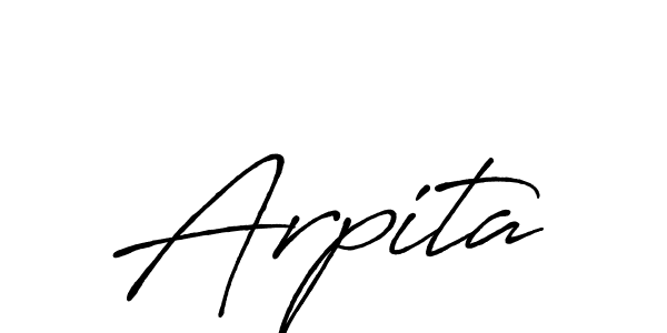 Make a beautiful signature design for name Arpita. With this signature (Antro_Vectra_Bolder) style, you can create a handwritten signature for free. Arpita signature style 7 images and pictures png