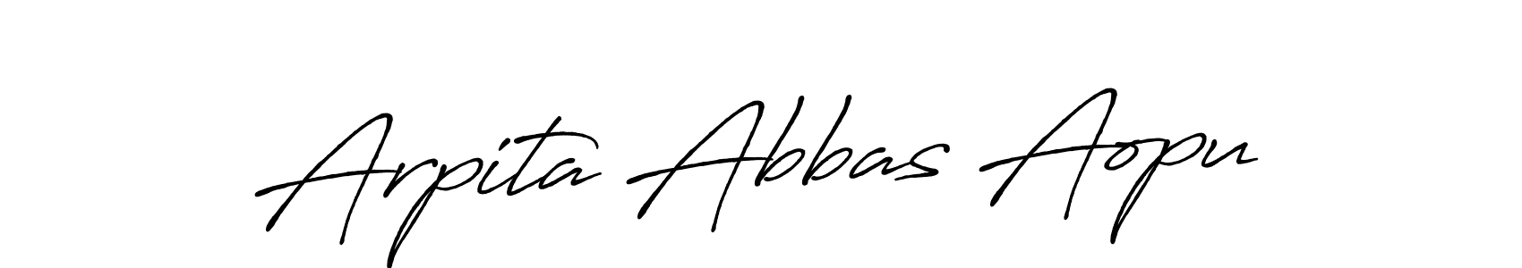 Once you've used our free online signature maker to create your best signature Antro_Vectra_Bolder style, it's time to enjoy all of the benefits that Arpita Abbas Aopu name signing documents. Arpita Abbas Aopu signature style 7 images and pictures png