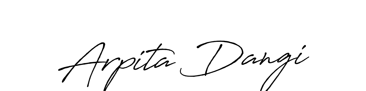 Here are the top 10 professional signature styles for the name Arpita Dangi. These are the best autograph styles you can use for your name. Arpita Dangi signature style 7 images and pictures png