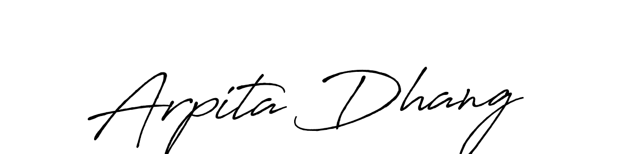 Antro_Vectra_Bolder is a professional signature style that is perfect for those who want to add a touch of class to their signature. It is also a great choice for those who want to make their signature more unique. Get Arpita Dhang name to fancy signature for free. Arpita Dhang signature style 7 images and pictures png