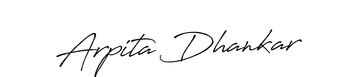 Also we have Arpita Dhankar name is the best signature style. Create professional handwritten signature collection using Antro_Vectra_Bolder autograph style. Arpita Dhankar signature style 7 images and pictures png