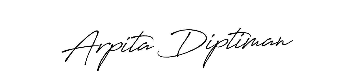 The best way (Antro_Vectra_Bolder) to make a short signature is to pick only two or three words in your name. The name Arpita Diptiman include a total of six letters. For converting this name. Arpita Diptiman signature style 7 images and pictures png