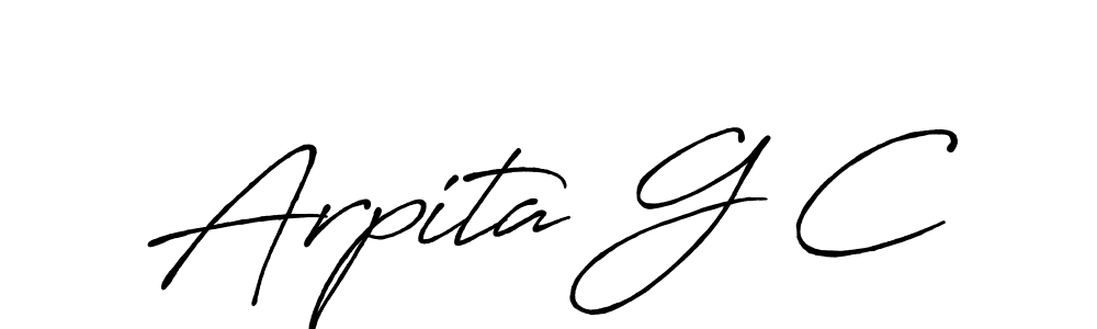 if you are searching for the best signature style for your name Arpita G C. so please give up your signature search. here we have designed multiple signature styles  using Antro_Vectra_Bolder. Arpita G C signature style 7 images and pictures png
