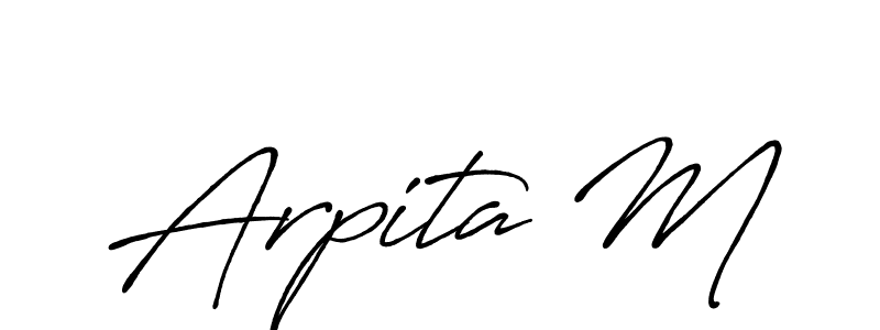 Arpita M stylish signature style. Best Handwritten Sign (Antro_Vectra_Bolder) for my name. Handwritten Signature Collection Ideas for my name Arpita M. Arpita M signature style 7 images and pictures png