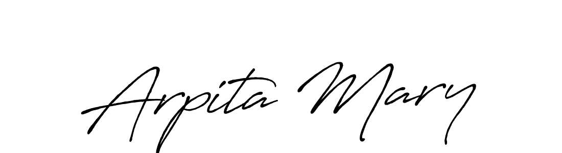 Design your own signature with our free online signature maker. With this signature software, you can create a handwritten (Antro_Vectra_Bolder) signature for name Arpita Mary. Arpita Mary signature style 7 images and pictures png