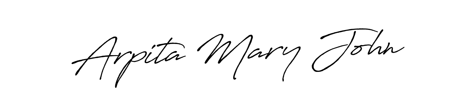 Use a signature maker to create a handwritten signature online. With this signature software, you can design (Antro_Vectra_Bolder) your own signature for name Arpita Mary John. Arpita Mary John signature style 7 images and pictures png