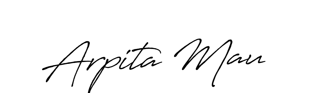 Antro_Vectra_Bolder is a professional signature style that is perfect for those who want to add a touch of class to their signature. It is also a great choice for those who want to make their signature more unique. Get Arpita Mau name to fancy signature for free. Arpita Mau signature style 7 images and pictures png