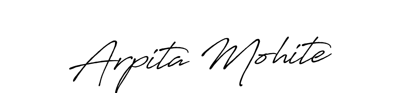 How to make Arpita Mohite signature? Antro_Vectra_Bolder is a professional autograph style. Create handwritten signature for Arpita Mohite name. Arpita Mohite signature style 7 images and pictures png