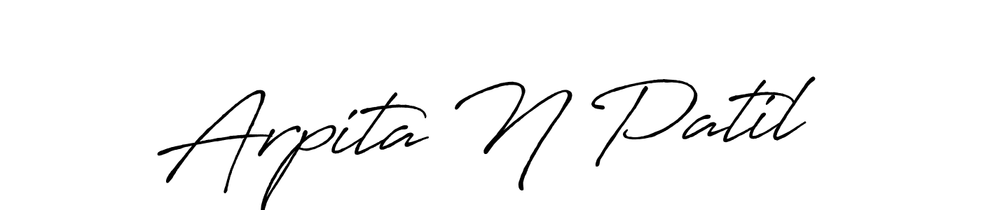 Also we have Arpita N Patil name is the best signature style. Create professional handwritten signature collection using Antro_Vectra_Bolder autograph style. Arpita N Patil signature style 7 images and pictures png