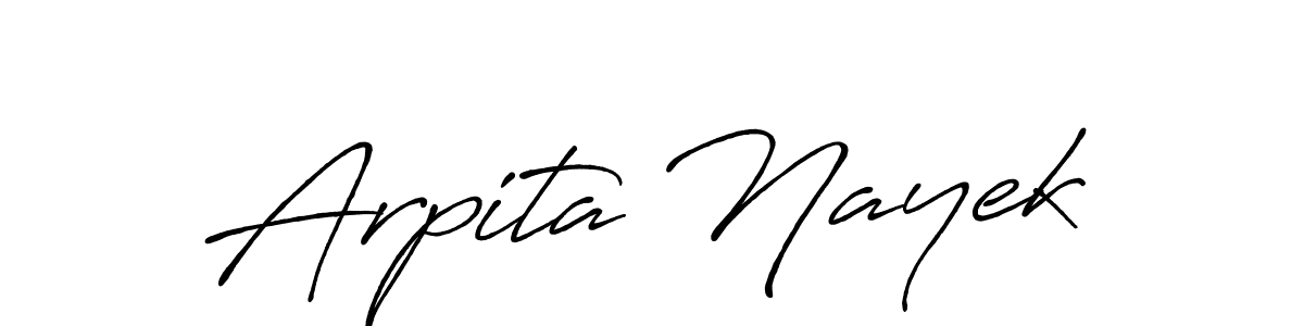 Create a beautiful signature design for name Arpita Nayek. With this signature (Antro_Vectra_Bolder) fonts, you can make a handwritten signature for free. Arpita Nayek signature style 7 images and pictures png