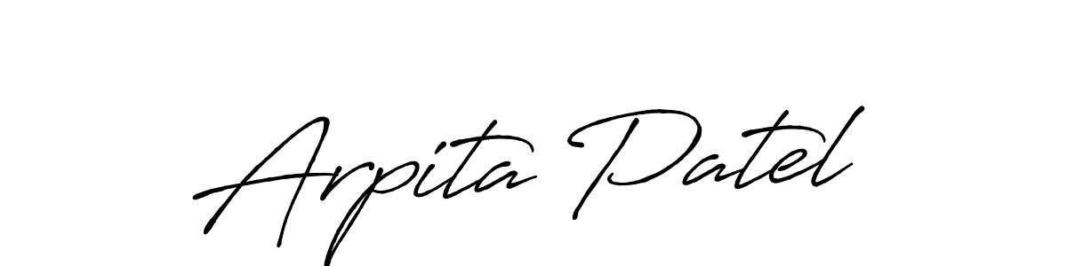 Also we have Arpita Patel name is the best signature style. Create professional handwritten signature collection using Antro_Vectra_Bolder autograph style. Arpita Patel signature style 7 images and pictures png