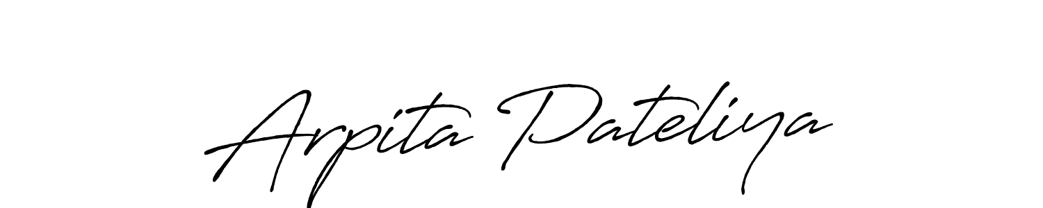 Arpita Pateliya stylish signature style. Best Handwritten Sign (Antro_Vectra_Bolder) for my name. Handwritten Signature Collection Ideas for my name Arpita Pateliya. Arpita Pateliya signature style 7 images and pictures png