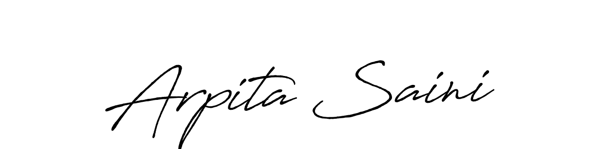 This is the best signature style for the Arpita Saini name. Also you like these signature font (Antro_Vectra_Bolder). Mix name signature. Arpita Saini signature style 7 images and pictures png