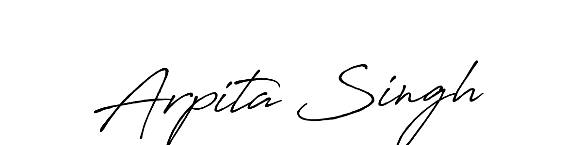 Also You can easily find your signature by using the search form. We will create Arpita Singh name handwritten signature images for you free of cost using Antro_Vectra_Bolder sign style. Arpita Singh signature style 7 images and pictures png