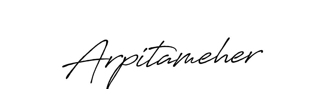 Use a signature maker to create a handwritten signature online. With this signature software, you can design (Antro_Vectra_Bolder) your own signature for name Arpitameher. Arpitameher signature style 7 images and pictures png
