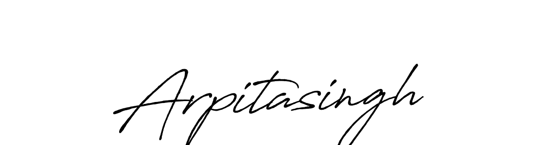 Create a beautiful signature design for name Arpitasingh. With this signature (Antro_Vectra_Bolder) fonts, you can make a handwritten signature for free. Arpitasingh signature style 7 images and pictures png