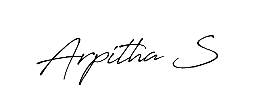 You should practise on your own different ways (Antro_Vectra_Bolder) to write your name (Arpitha S) in signature. don't let someone else do it for you. Arpitha S signature style 7 images and pictures png