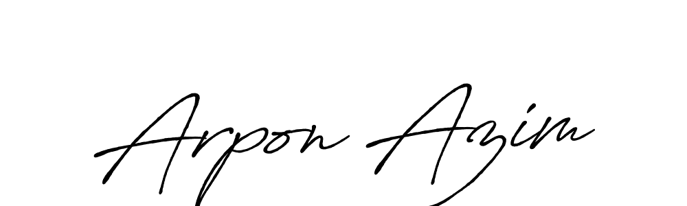 You can use this online signature creator to create a handwritten signature for the name Arpon Azim. This is the best online autograph maker. Arpon Azim signature style 7 images and pictures png
