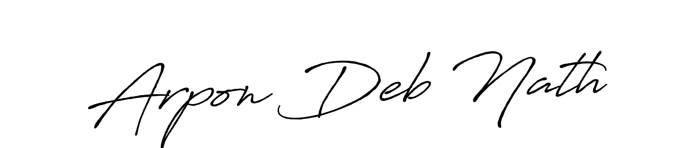 Design your own signature with our free online signature maker. With this signature software, you can create a handwritten (Antro_Vectra_Bolder) signature for name Arpon Deb Nath. Arpon Deb Nath signature style 7 images and pictures png