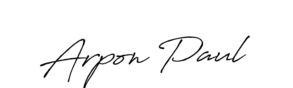 How to make Arpon Paul signature? Antro_Vectra_Bolder is a professional autograph style. Create handwritten signature for Arpon Paul name. Arpon Paul signature style 7 images and pictures png