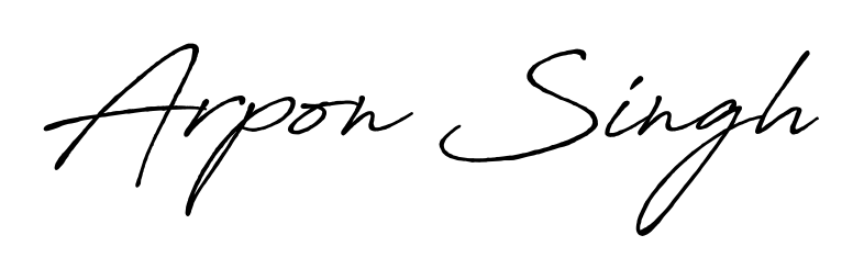 Antro_Vectra_Bolder is a professional signature style that is perfect for those who want to add a touch of class to their signature. Get Arpon Singh name fancy signature for free. Arpon Singh signature style 7 images and pictures png