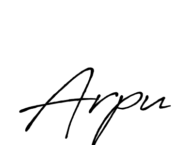 Design your own signature with our free online signature maker. With this signature software, you can create a handwritten (Antro_Vectra_Bolder) signature for name Arpu. Arpu signature style 7 images and pictures png