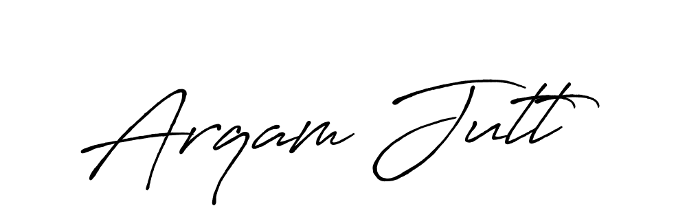 How to make Arqam Jutt signature? Antro_Vectra_Bolder is a professional autograph style. Create handwritten signature for Arqam Jutt name. Arqam Jutt signature style 7 images and pictures png