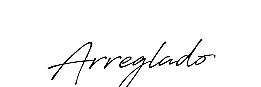 How to make Arreglado name signature. Use Antro_Vectra_Bolder style for creating short signs online. This is the latest handwritten sign. Arreglado signature style 7 images and pictures png