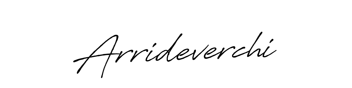 How to make Arrideverchi name signature. Use Antro_Vectra_Bolder style for creating short signs online. This is the latest handwritten sign. Arrideverchi signature style 7 images and pictures png