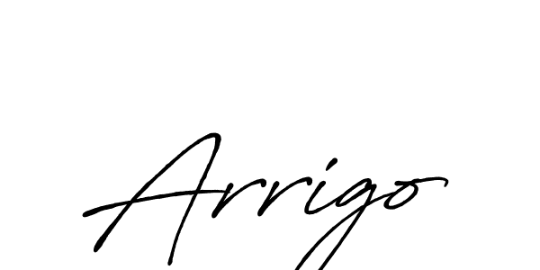Design your own signature with our free online signature maker. With this signature software, you can create a handwritten (Antro_Vectra_Bolder) signature for name Arrigo. Arrigo signature style 7 images and pictures png