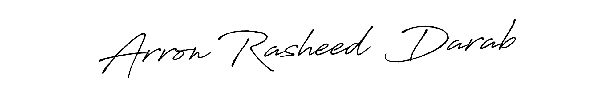 Arron Rasheed  Darab stylish signature style. Best Handwritten Sign (Antro_Vectra_Bolder) for my name. Handwritten Signature Collection Ideas for my name Arron Rasheed  Darab. Arron Rasheed  Darab signature style 7 images and pictures png