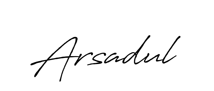 Use a signature maker to create a handwritten signature online. With this signature software, you can design (Antro_Vectra_Bolder) your own signature for name Arsadul. Arsadul signature style 7 images and pictures png