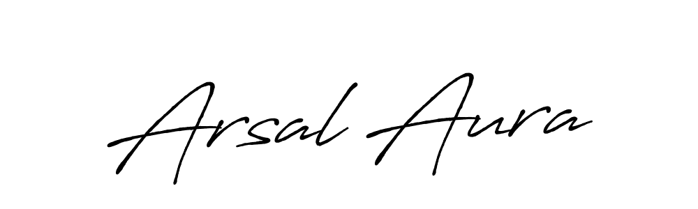 Use a signature maker to create a handwritten signature online. With this signature software, you can design (Antro_Vectra_Bolder) your own signature for name Arsal Aura. Arsal Aura signature style 7 images and pictures png