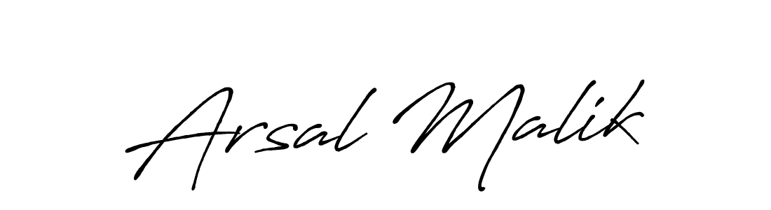 Arsal Malik stylish signature style. Best Handwritten Sign (Antro_Vectra_Bolder) for my name. Handwritten Signature Collection Ideas for my name Arsal Malik. Arsal Malik signature style 7 images and pictures png
