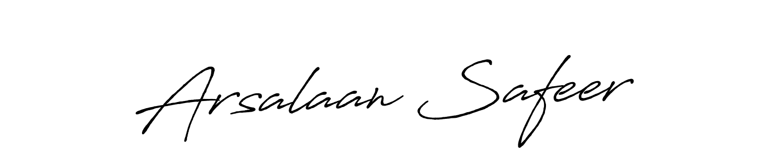 Arsalaan Safeer stylish signature style. Best Handwritten Sign (Antro_Vectra_Bolder) for my name. Handwritten Signature Collection Ideas for my name Arsalaan Safeer. Arsalaan Safeer signature style 7 images and pictures png