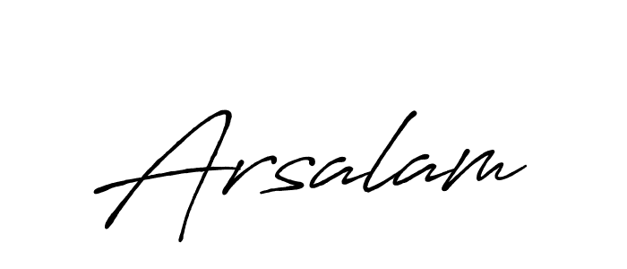 It looks lik you need a new signature style for name Arsalam. Design unique handwritten (Antro_Vectra_Bolder) signature with our free signature maker in just a few clicks. Arsalam signature style 7 images and pictures png