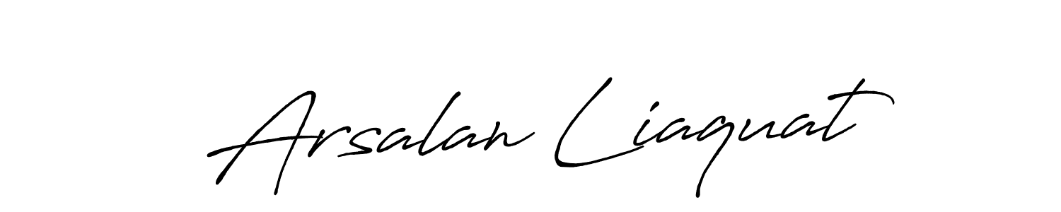 Design your own signature with our free online signature maker. With this signature software, you can create a handwritten (Antro_Vectra_Bolder) signature for name Arsalan Liaquat. Arsalan Liaquat signature style 7 images and pictures png