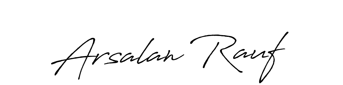 Arsalan Rauf stylish signature style. Best Handwritten Sign (Antro_Vectra_Bolder) for my name. Handwritten Signature Collection Ideas for my name Arsalan Rauf. Arsalan Rauf signature style 7 images and pictures png