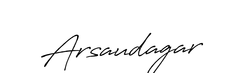 How to make Arsaudagar name signature. Use Antro_Vectra_Bolder style for creating short signs online. This is the latest handwritten sign. Arsaudagar signature style 7 images and pictures png