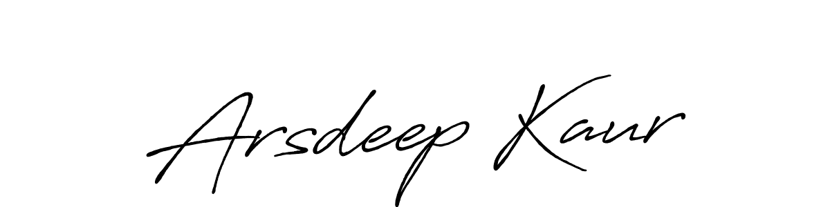 Make a beautiful signature design for name Arsdeep Kaur. With this signature (Antro_Vectra_Bolder) style, you can create a handwritten signature for free. Arsdeep Kaur signature style 7 images and pictures png