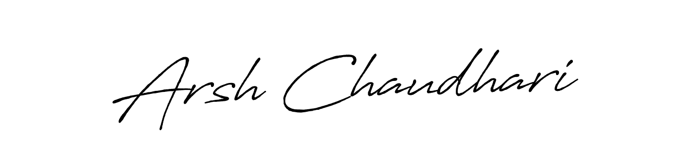 Arsh Chaudhari stylish signature style. Best Handwritten Sign (Antro_Vectra_Bolder) for my name. Handwritten Signature Collection Ideas for my name Arsh Chaudhari. Arsh Chaudhari signature style 7 images and pictures png