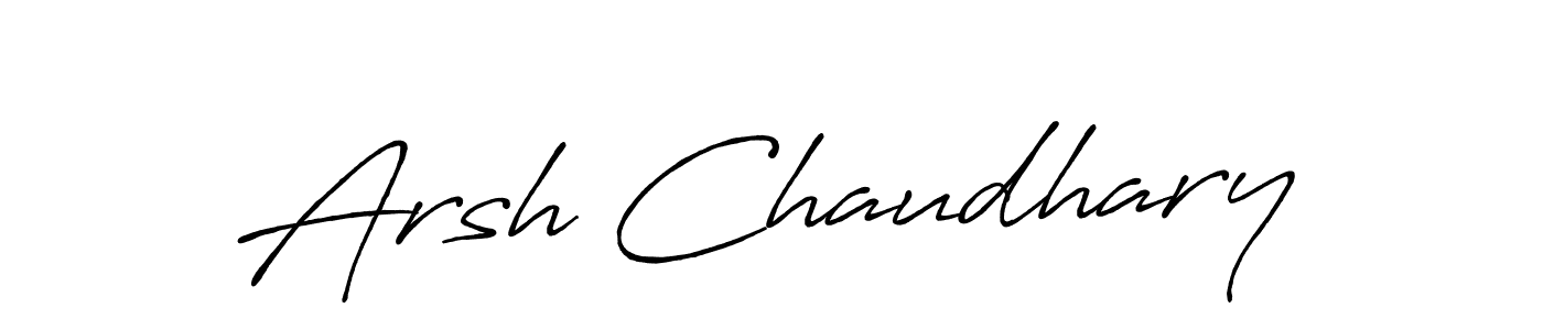 Design your own signature with our free online signature maker. With this signature software, you can create a handwritten (Antro_Vectra_Bolder) signature for name Arsh Chaudhary. Arsh Chaudhary signature style 7 images and pictures png