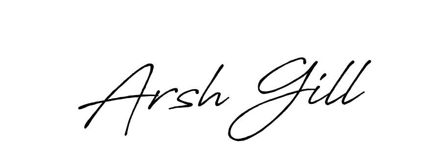 This is the best signature style for the Arsh Gill name. Also you like these signature font (Antro_Vectra_Bolder). Mix name signature. Arsh Gill signature style 7 images and pictures png