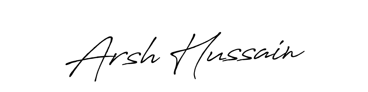 How to make Arsh Hussain signature? Antro_Vectra_Bolder is a professional autograph style. Create handwritten signature for Arsh Hussain name. Arsh Hussain signature style 7 images and pictures png